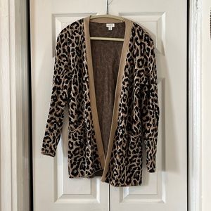 J.CREW LONG CHEETAH CARDIGAN